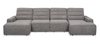 Shaquille O’Neal Home Prestige 4-Piece Sectional with Power Sliding and Storage Chaise – Grey | Sofa sectionnel Prestige de Shaquille O’Neal Home 4 pièces avec coulissement électrique et fauteuil long de rangement - gris