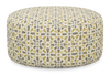 Pouf courbé personnalisable de Sofa Lab de 38 po fabriqué au Canada en tissu - tissu décoratif Lemonade