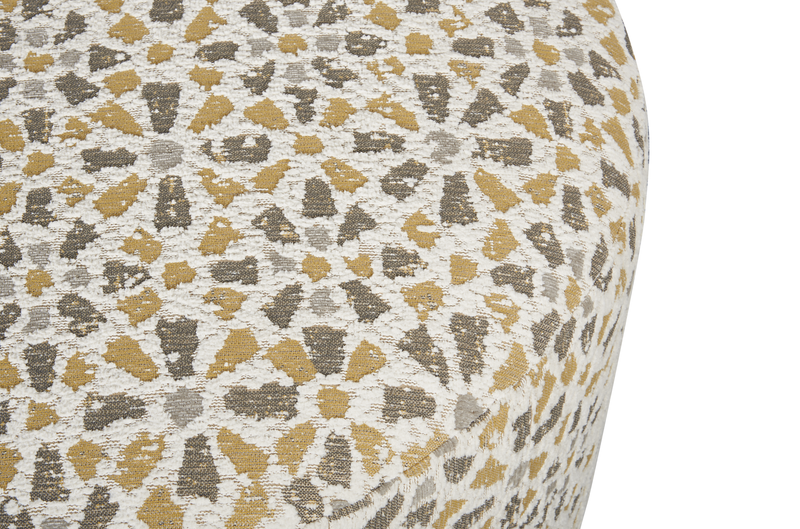 Pouf courbé personnalisable de Sofa Lab de 38 po fabriqué au Canada en tissu - tissu décoratif Lemonade