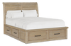 Sonoma Platform Storage Bed with Headboard & Frame, Light Brown - Queen Size | Lit plateforme de rangement Sonoma avec tête de lit et cadre de lit, brun clair - format grand lit