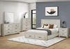 Soren Platform Storage Bed with Panel Headboard & Frame, Bleached Oak - Queen Size | Lit plateforme de rangement Soren avec tête de lit à panneau et cadre de lit, chêne blanchi - format grand lit