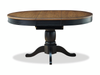 Stella 5pc Dining Set with Table & 4 Chairs, 42-57"W Butterfly Leaf Extension, Round - Black/Brown | Ensemble de salle à manger Stella 5 pièces avec table ronde de 42 po à 57 po (L), rallonge papillon et 4 chaises - noir et brun