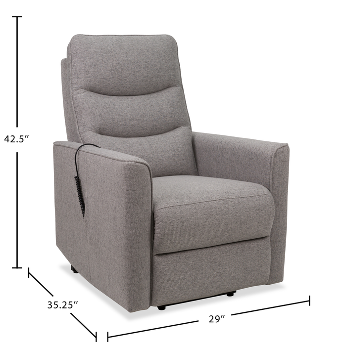 Fauteuil basculeur à inclinaison électrique Stratford de 29 po d’apparence lin - gris