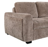 Sunset Linen-Look Fabric Right-Facing Sleeper Sectional with Storage and Built-In LED Lighting – Taupe | Sofa-lit sectionnel de droite Sunset en tissu d’apparence lin avec rangement et lampe à DEL intégrée - taupe
