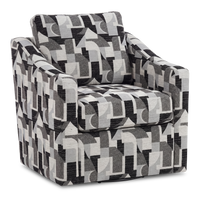 Fauteuil d’appoint pivotant personnalisable de Sofa Lab de 32 po fabriqué au Canada en tissu - tissu décoratif Onyx