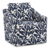 Made in Canada Sofa Lab Customizable Swivel 32" Fabric Accent Chair – Marine Accent Fabric | Fauteuil d’appoint pivotant personnalisable de Sofa Lab de 32 po fabriqué au Canada en tissu - tissu décoratif Marine