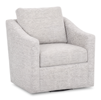 Fauteuil d’appoint pivotant personnalisable de Sofa Lab de 32 po fabriqué au Canada en tissu - Plush Oyster