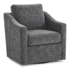 Made in Canada Sofa Lab Customizable Swivel 32" Fabric Accent Chair – Plush Charcoal | Fauteuil d’appoint pivotant personnalisable de Sofa Lab de 32 po fabriqué au Canada en tissu - Plush Charcoal