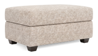 Pouf de rangement personnalisable Trunk de Sofa Lab de 39 po fabriqué au Canada en tissu - Plush Parchment