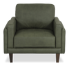 Fauteuild’appoint Venice de Château d’Ax de 39 po en cuir 100 % véritable - vert