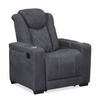 Fauteuil inclinable Venture de 35,83 po en suédine avec rangement et porte-gobelets - gris