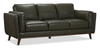 Sofa Viero de 86,2 po en cuir véritable - vert  