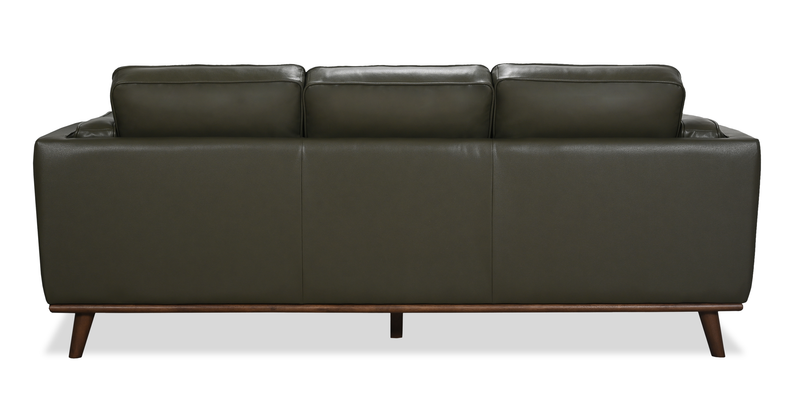 Sofa Viero de 86,2 po en cuir véritable - vert  