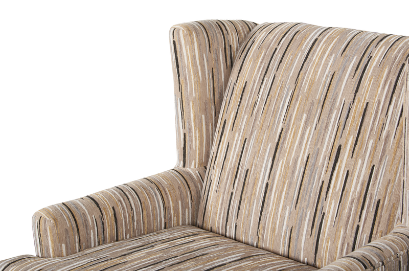 Fauteuil d’appoint à oreilles personnalisable de Sofa Lab de 30 po fabriqué au Canada en tissu - tissu décoratif Mineral