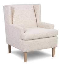 Fauteuil d’appoint à oreilles personnalisable de Sofa Lab de 30 po fabriqué au Canada en tissu - Chenille White