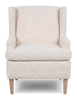 Made in Canada Sofa Lab Customizable Wingback 30" Fabric Accent Chair – Chenille White | Fauteuil d’appoint à oreilles personnalisable de Sofa Lab de 30 po fabriqué au Canada en tissu - Chenille White