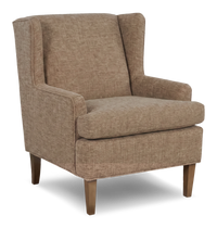Fauteuil d’appoint à oreilles personnalisable de Sofa Lab de 30 po fabriqué au Canada en tissu - Chenille Praline
