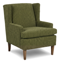 Fauteuil d’appoint à oreilles personnalisable de Sofa Lab de 30 po fabriqué au Canada en tissu - Chenille Moss