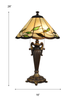 Wisteria 16" Fallhouse Tiffany Table Lamp with Amber Shade – Antique Bronze  | Lampe de table de style Tiffany Fallhouse de Wisteria de 16 po avec abat-jour ambré - bronze antique