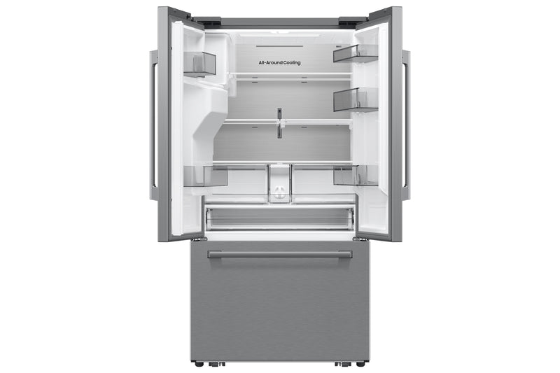 Réfrigérateur à 3 portes Samsung de 24 pi3 et de 35,8 po à portes françaises - argenté - RF70H25GERAA 
