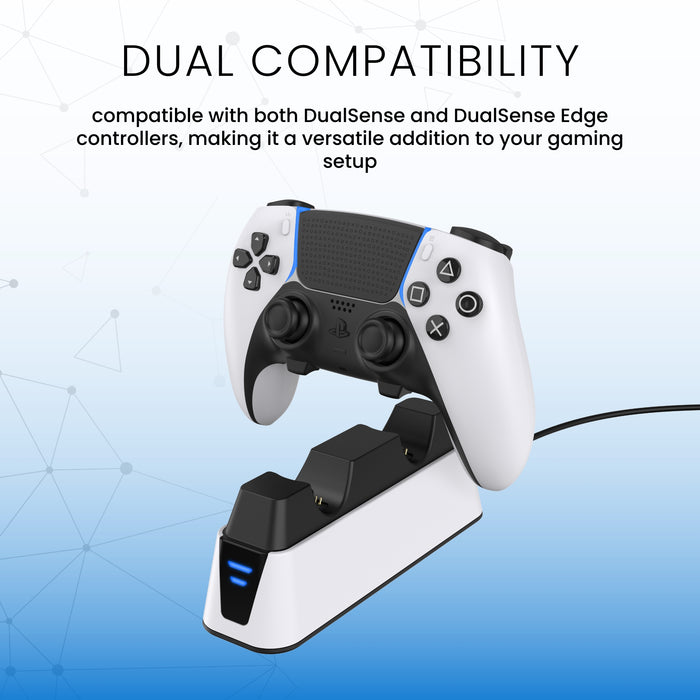 Station de recharge pour deux manettes PS5 de Surge - blanc