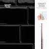 Smart Tiles Peel and Stick 4-Sheet 12 x 9 Backsplash - Metro Nero|Dosseret Smart Tiles peler et coller 12 x 9, 4 feuilles - Metro Nero