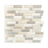 Smart Tiles Peel and Stick 4-Sheet 10 x 10 Backsplash - Crescendo Ciotta|Dosseret Smart Tiles peler et coller 10 x 10, 4 feuilles - Crescendo Ciotta