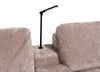 Sunset Linen-Look Fabric Right-Facing Sleeper Sectional with Storage and Built-In LED Lighting – Taupe | Sofa-lit sectionnel de droite Sunset en tissu d’apparence lin avec rangement et lampe à DEL intégrée - taupe