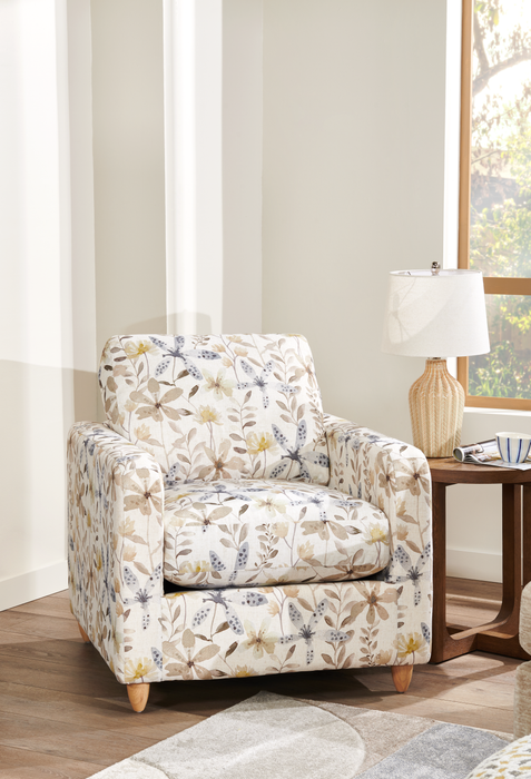 Fauteuil d’appoint personnalisable Club de Sofa Lab de 36 po fabriqué au Canada en tissu avec pattes en bois - tissu décoratif Dust