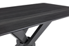 Orion 63” Dining Table with Tech Stone Top, Metal Base – Black | Table de salle à manger Orion avec dessus en pierre artificielle et base en métal - 63 po (L) - noire