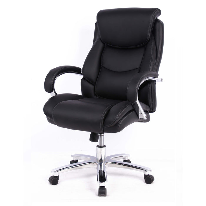 Fauteuil président large et haut TygerClaw à dossier haut - noir