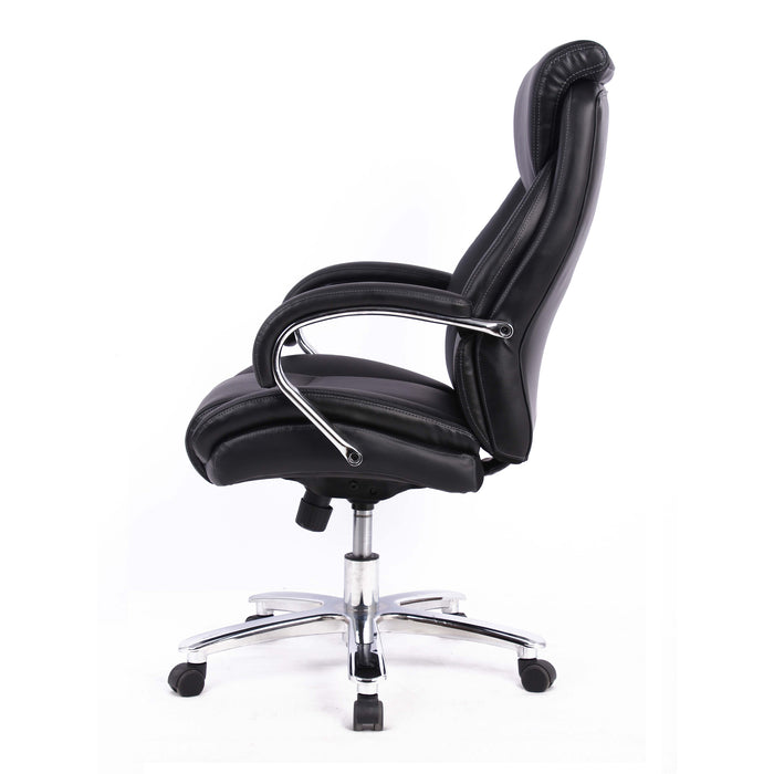 Fauteuil président large et haut TygerClaw à dossier haut - noir