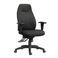 Fauteuil président en tissu TygerClaw à dossier haut - noir