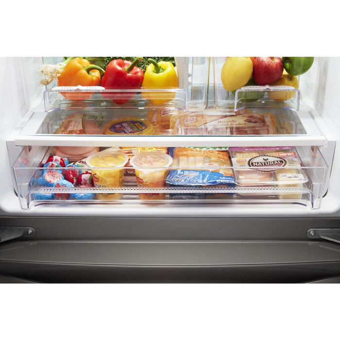 Réfrigérateur Whirlpool de 20 pi³ et de 30 po à portes françaises - acier inoxydable résistant aux traces de doigts - WRF560SFHZ