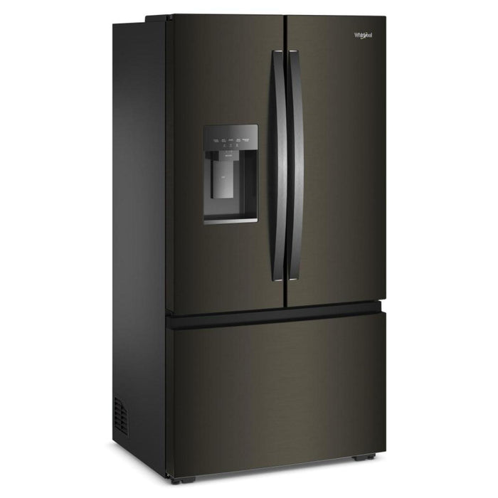 Réfrigérateur Whirlpool à portes françaises, 23,4 pi³, 36 po de largeur, profondeur de comptoir réelle – Acier inoxydable Noir – WRFC7036RV