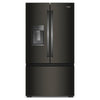 Whirlpool 36” 23.4 Cu. Ft. French Door Refrigerator – Black Stainless Steel - WRFC7036RV | Réfrigérateur Whirlpool à portes françaises, 23,4 pi³, 36 po de largeur, profondeur de comptoir réelle – Acier inoxydable Noir – WRFC7036RV