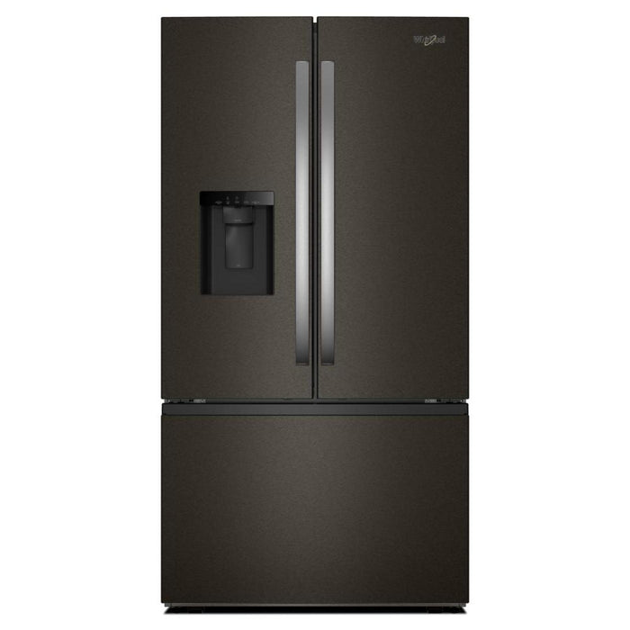 Réfrigérateur Whirlpool de 36 po et de 30 pi3 à portes françaises avec machine à glaçons double - acier inoxydable noir - WRFF3736SV