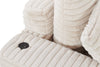 Alto 58" Ultra Plush Faux Fur Fabric Chaise Lounge with Dual Cupholders and USB Port - Taupe | Fauteuil long Alto de 58 po en tissu de fausse fourrure très douce avec deux porte-gobelets et port USB - taupe