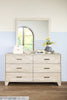Arbor Bedroom 6-Drawer Dresser, 58.7"W x 33.3"H - Driftwood White | Commode de chambre à coucher Arbor de 58,7 po (L) x 33,3 po (H) à 6 tiroirs - bois de grève blanc