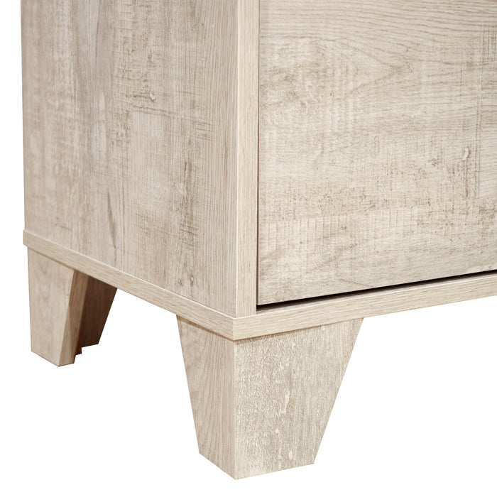Commode verticale de chambre à coucher Arbor de 31,5 po (L) x 48,4 po (H) à 5 tiroirs - bois de grève blanc
