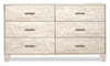 Arbor Bedroom 6-Drawer Dresser, 58.7"W x 33.3"H - Driftwood White | Commode de chambre à coucher Arbor de 58,7 po (L) x 33,3 po (H) à 6 tiroirs - bois de grève blanc