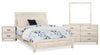 Arbor 6pc Bedroom Set with Panel Bed, Dresser, Mirror & Nightstand, Driftwood White  - Queen Size | Ensemble de chambre à coucher Arbor 6 pièces bois de grève blanc avec lit à panneaux, commode, miroir et table de nuit - format grand lit