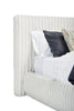 Aria Upholstered Platform Bed in Grey Fabric, Tufted - Queen Size | Lit plateforme rembourré Aria en tissu gris capitonné - format grand lit
