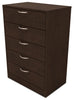 Arlo Bedroom Chest of Drawers, 5-Drawer, 23.6"W x 36.2"H, Made in Canada - Espresso Brown | Commode verticale Arlo de 23,6 po (L) x 36,2 po (H) à 5 tiroirs pour la chambre à coucher, fabriquée au Canada - brun espresso