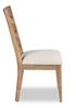 Aspen Dining Chair with Fabric Seat, Slat-Back - Natural | Chaise de salle à manger Aspen avec siège en tissu, dossier à lattes - naturelle