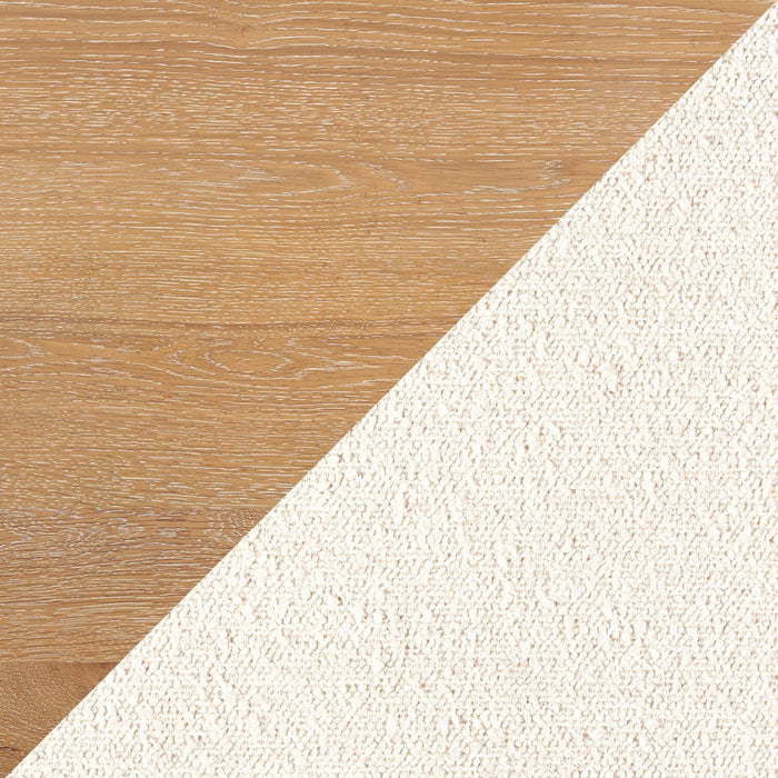 Chaise de salle à manger Aspen avec siège en tissu, dossier à lattes - naturelle
