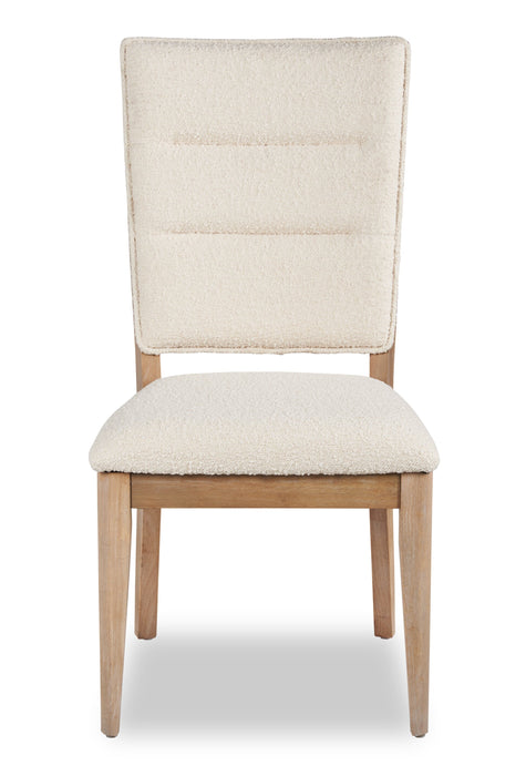 Chaise de salle à manger Aspen avec siège et dossier en tissu - naturelle