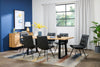 Avis Dining Chair with Vegan Leather Fabric, Metal - Black | Chaise de salle à manger Avis en tissu de cuir végétalien et en métal - noire