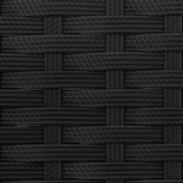 Ensemble Barbados 6 pièces pour la terrasse à l’extérieur avec 3 fauteuils en coin, 2 fauteuils sans accoudoirs et pouf - osier en résine tressé à la main, résistant aux rayons UV et aux intempéries - noir et vert