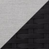 Barbados Corner Outdoor Patio Chair - Hand-Woven Resin Wicker, UV & Weather Resistant - Black/Grey | Fauteuil en coin Barbados pour la terrasse à l’extérieur - osier en résine tressé à la main, résistant aux rayons UV et aux intempéries - noir et gris